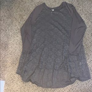 Dark green lace tunic